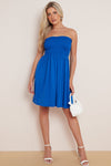 Royal Blue Bandeau Summer Dress-1