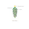 Areca Palm Leaf Reclaimed Rosewood Dangle Earrings-3